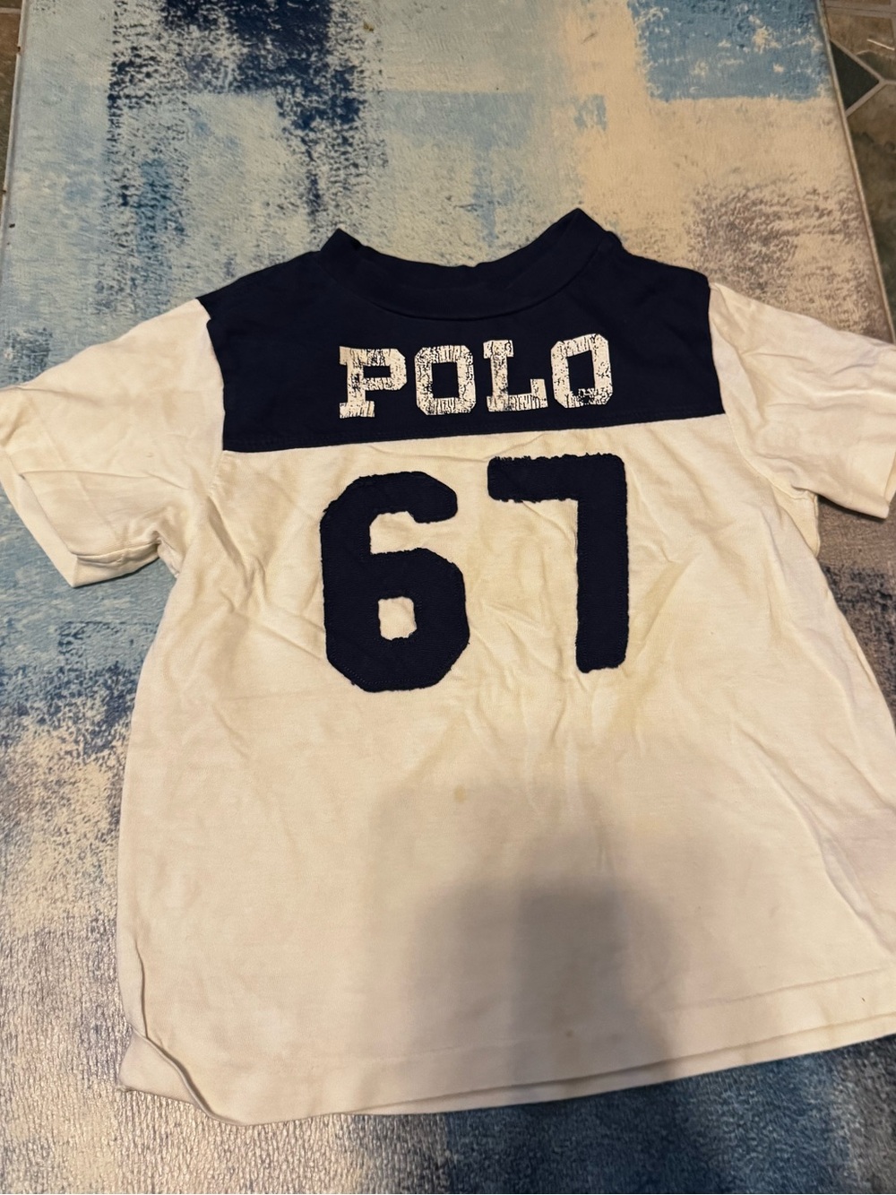 Polo by Ralph Lauren White & Navy '67 Graphic Short Sleeve Tee